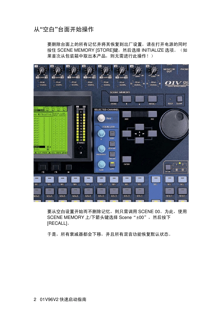01V96数字调音台中文快速指南_第2页