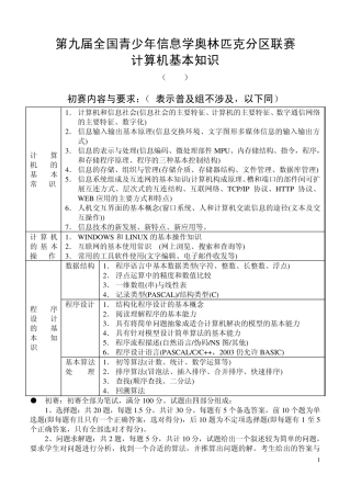 NOIP计算机基本知识