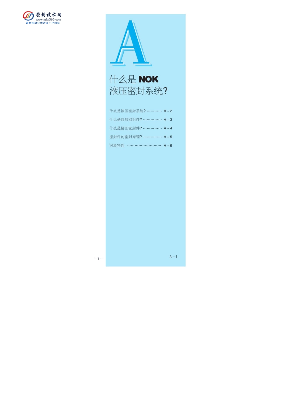 NOK液压密封系统_第1页