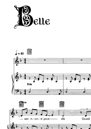 NotreDamedeParis_belle_法语音乐剧巴黎圣母院曲谱20