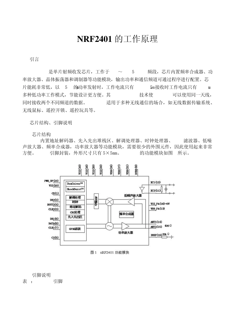 NRF2401的工作原理_第1页