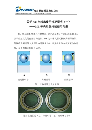 NU型轴承使用说明(综合)