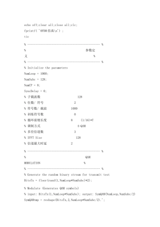 OFDMMATLAB仿真程序