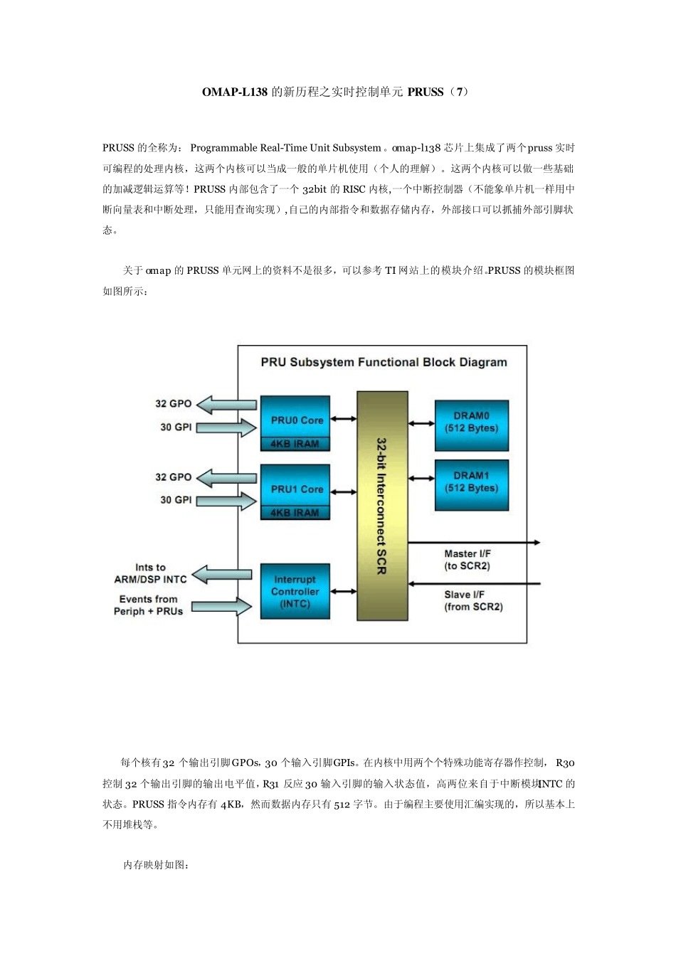 OMAPL138的新历程之实时控制单元PRUSS_第1页