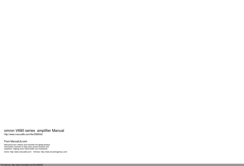 omronV680系列标签放大器操作手册_第1页