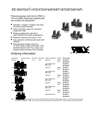 Omron光电开关资料(EESX670)