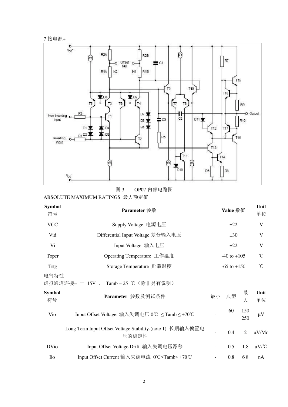 OP07运算放大器_第2页