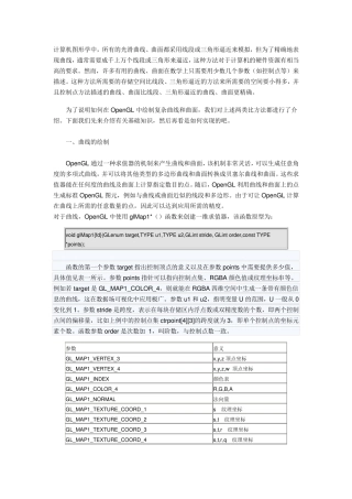 OpenGL之曲线和曲面