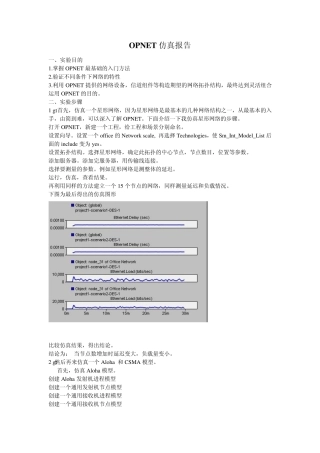 opnet针对aloha和CSMA的仿真报告