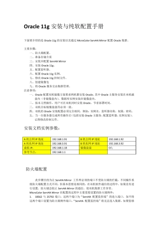 Oracle+ServHAMirror双机热备(纯软镜像)详细图文配置教程