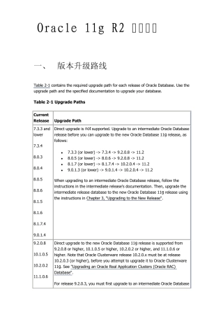 Oracle11gR2升级方案