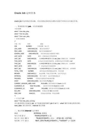 OracleJob定时任务