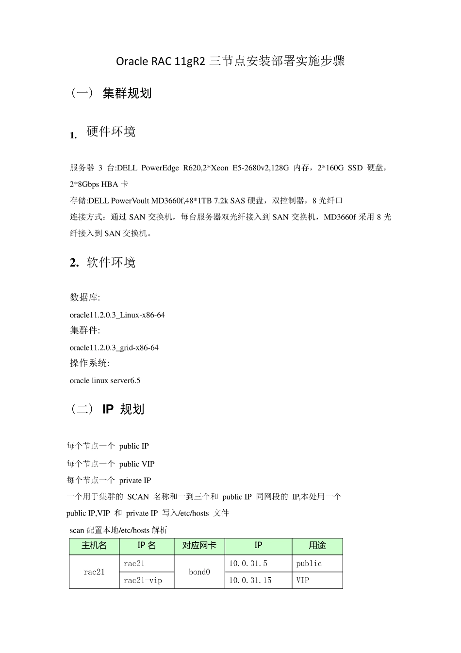 OracleRAC11gR2三节点ASM+MultiPath安装部署实施步骤_第1页