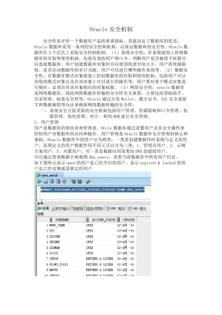 oracle安全机制
