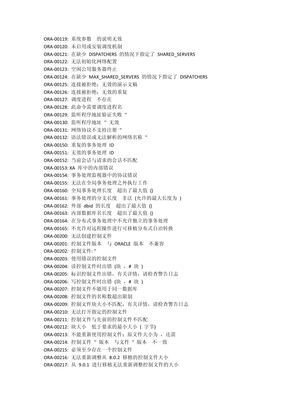 oracle报错的详细列表_第3页