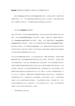 oracle服务启动命令