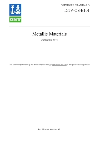 osb101_201210DNV海洋结构物设计规范MetallicMaterials钢制材料规范