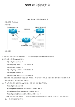 OSPF综合实验大全