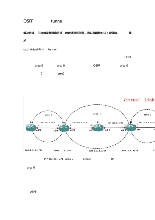 OSPF虚链路及tunnel技术