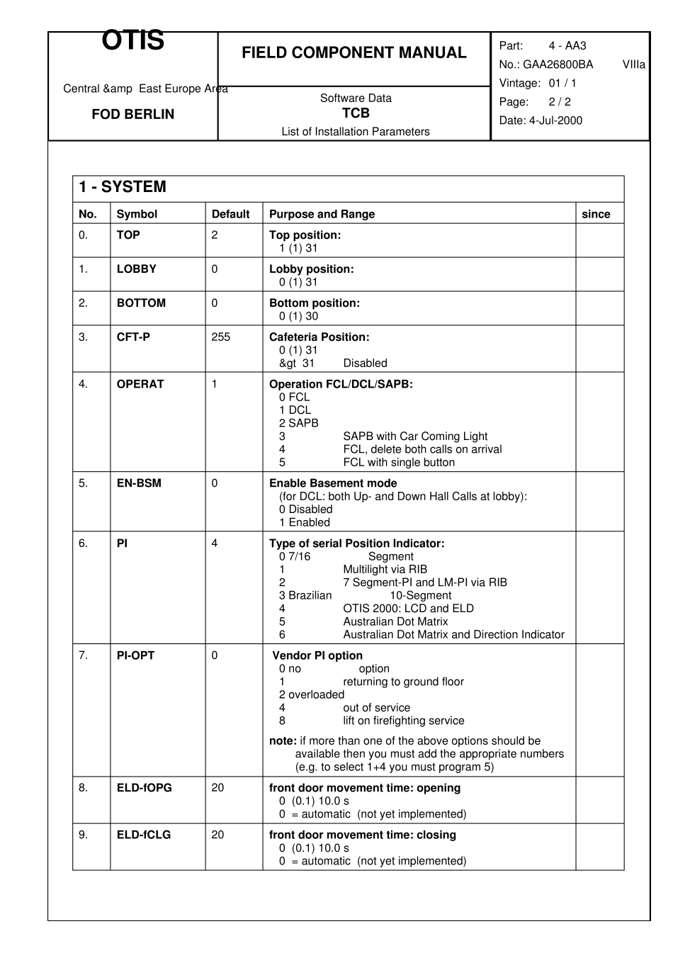 OTIS3100参数表_第2页