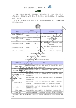 O型圈选型资料