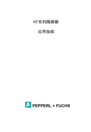 P+F安全栅说明书
