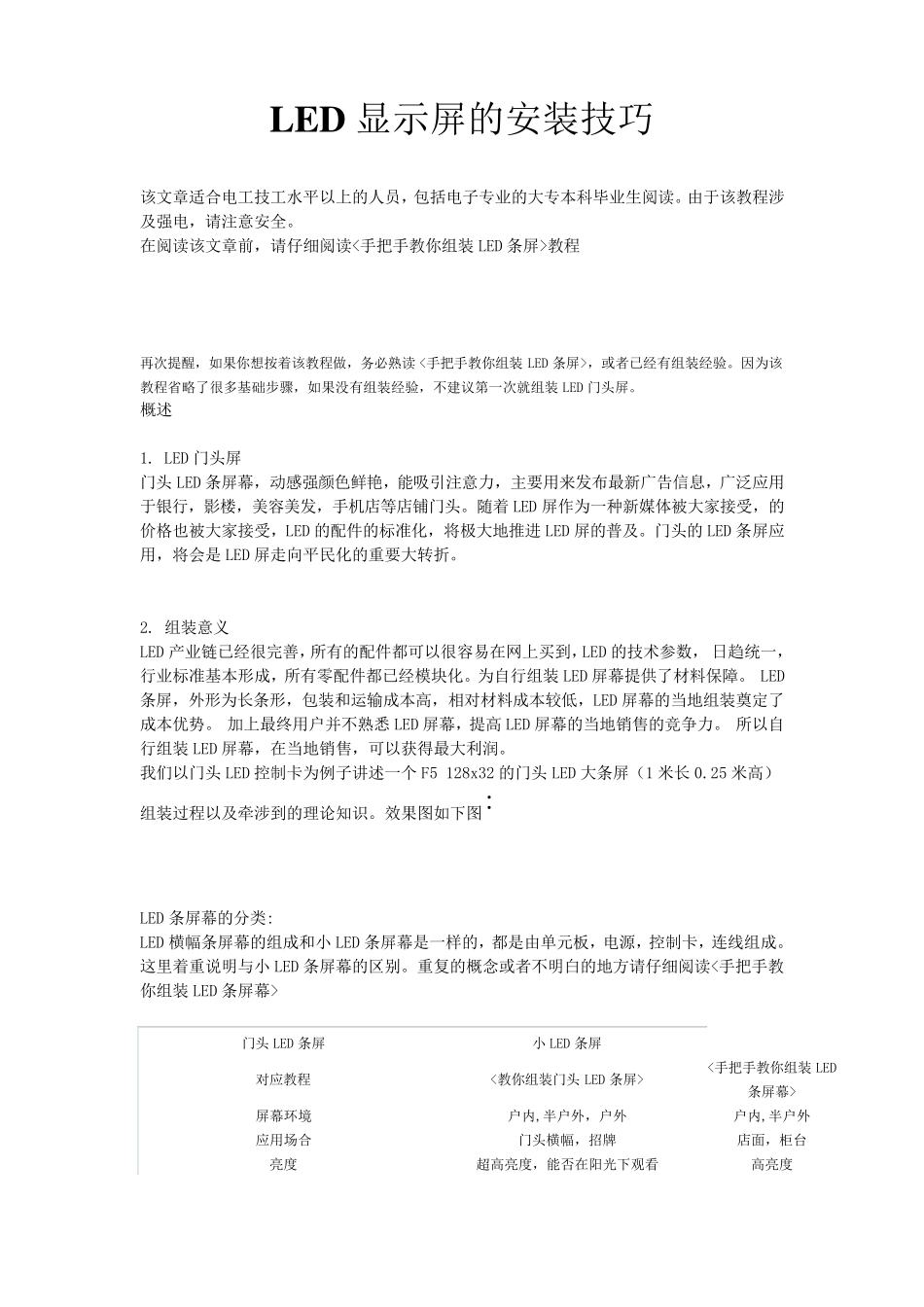 p10单色LED显示屏的安装技巧_第1页