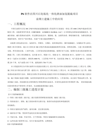 P6软件的应用实例