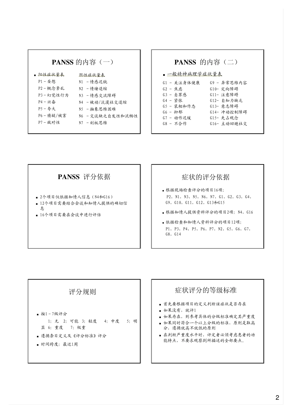 PANSS量表说明_第2页
