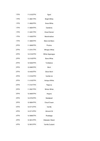 PANTONE_TPX色卡颜色编号1+2+新