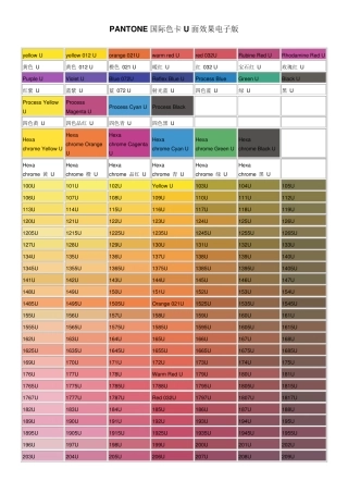 PANTONE国际色卡电子版