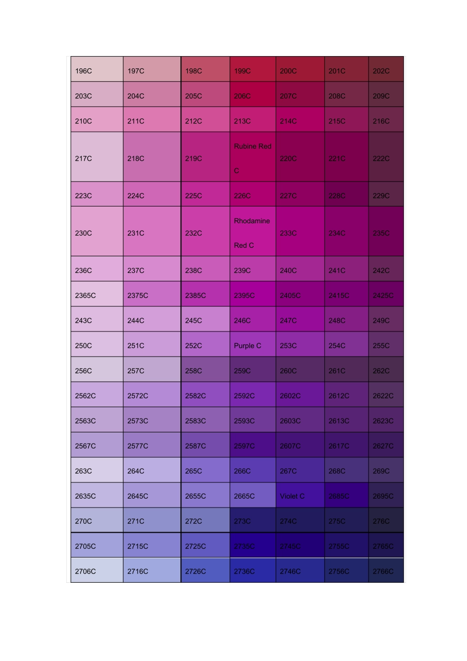 PANTONE潘通色卡C面颜色_第3页