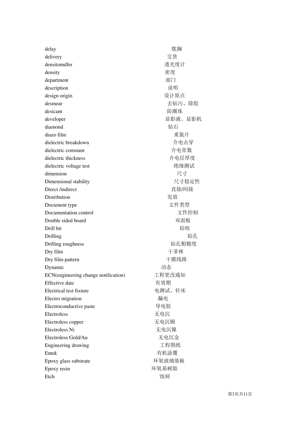 PCB常用词汇汇编修改版(中英文翻译)_第3页