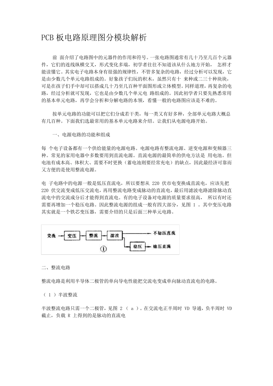pcb板电路原理图分模块解析_第1页