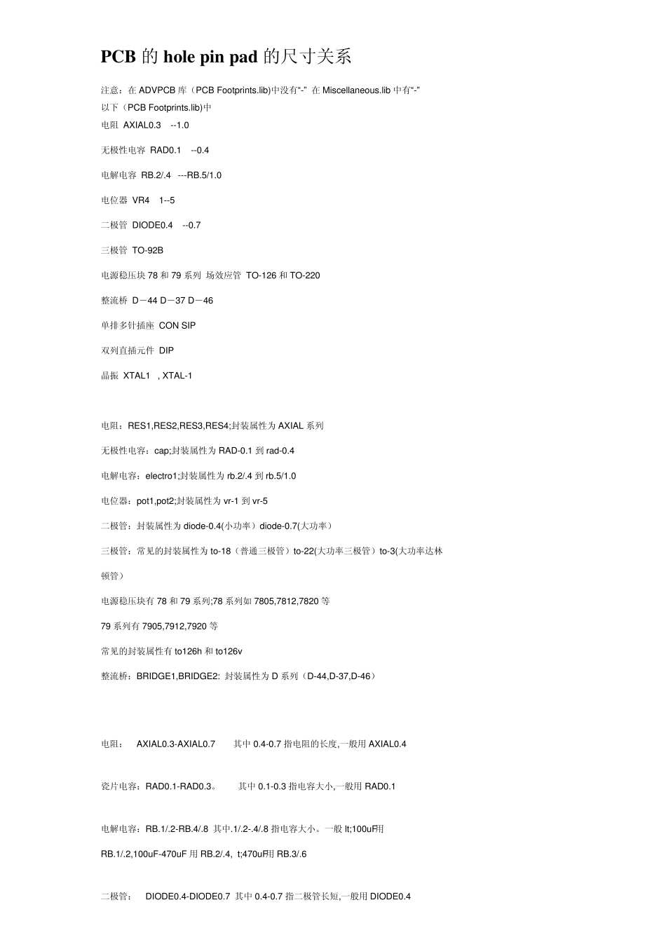 PCB的holepinpad的尺寸关系_第1页