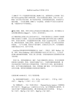 PCB耐温与无铅标准