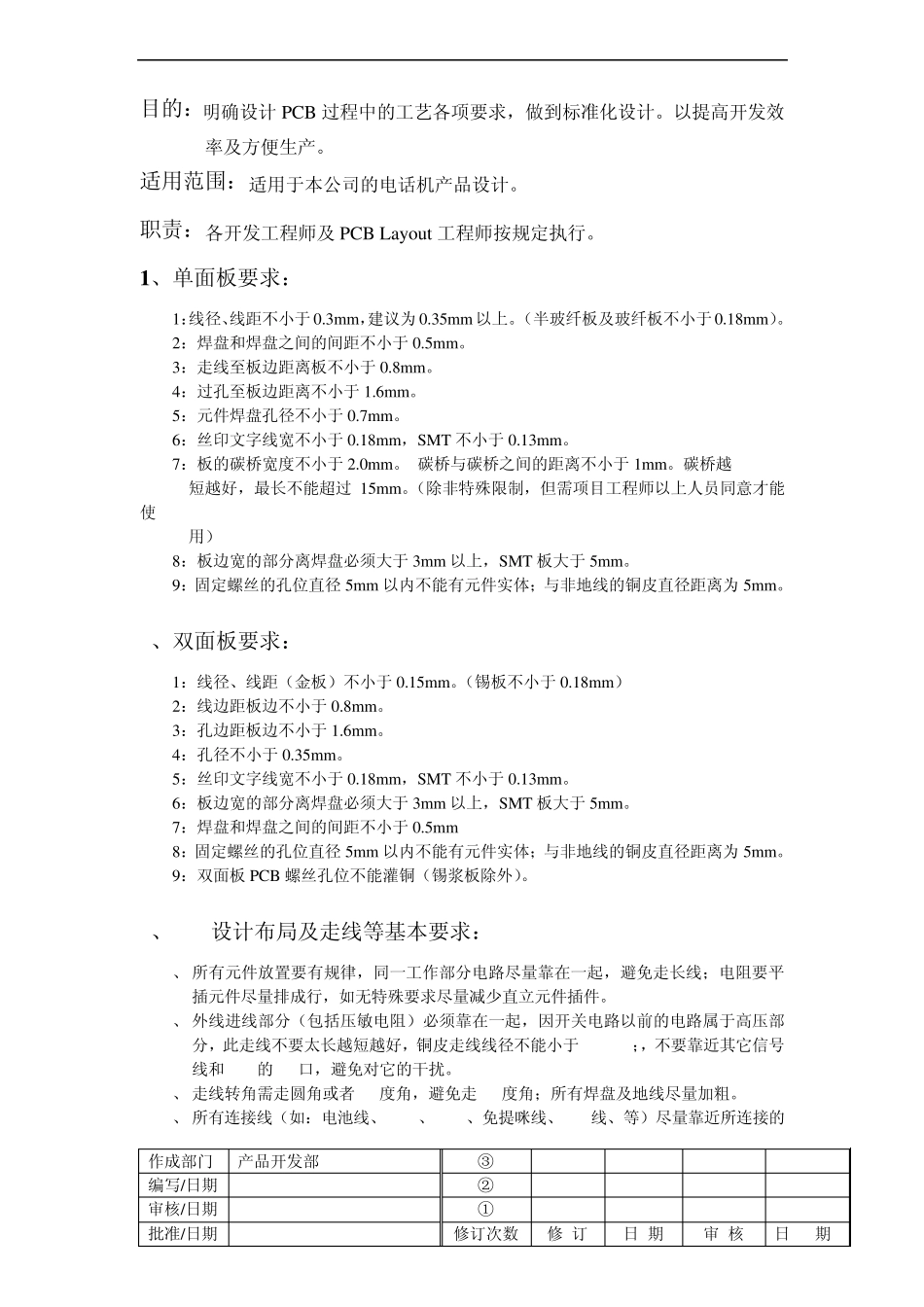 PCB设计工艺要求_第1页