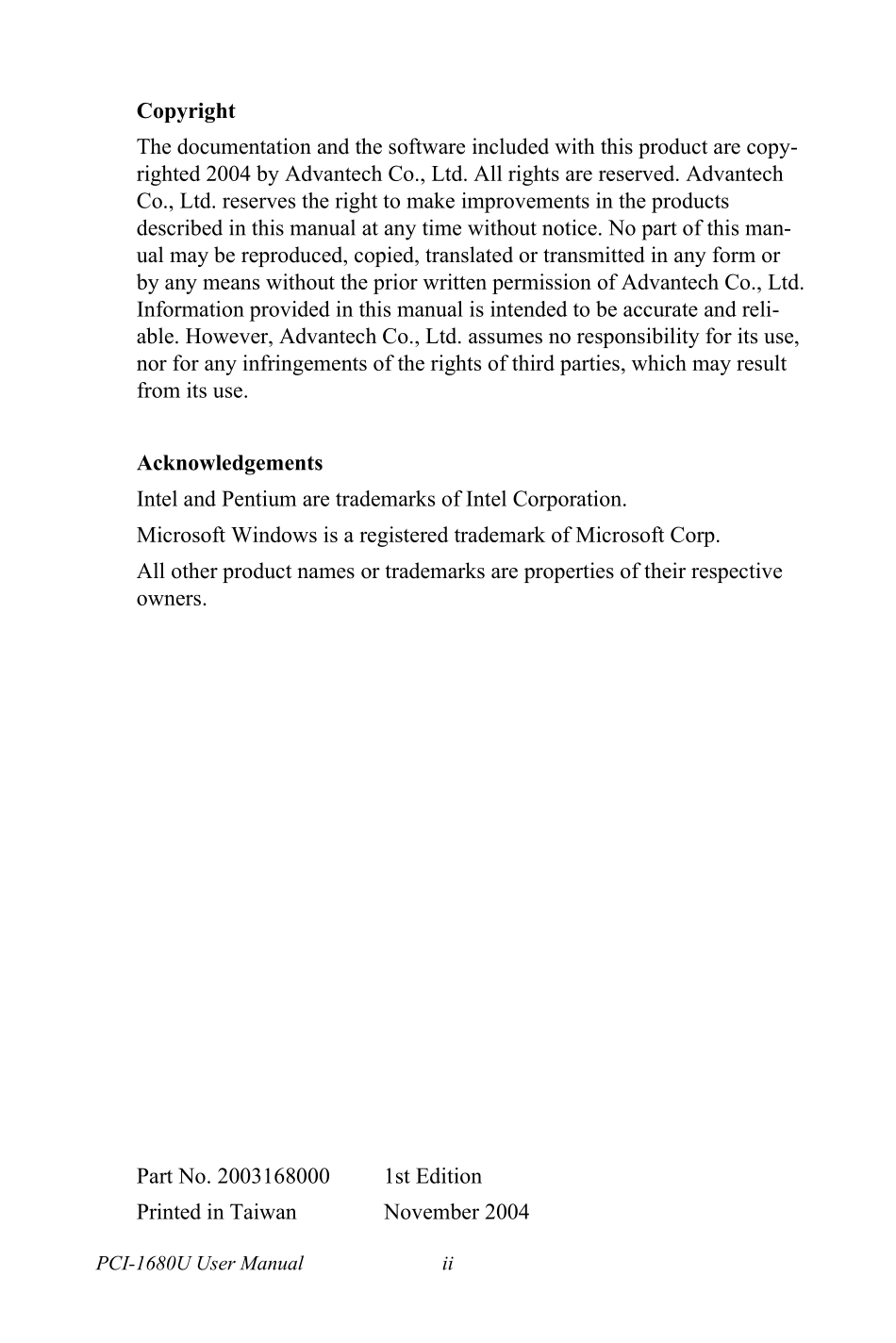 PCI1680U_Manual_Ed1_研华工控机_第2页