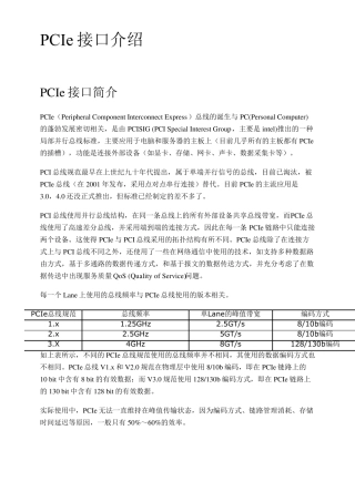 PCIE接口介绍修改