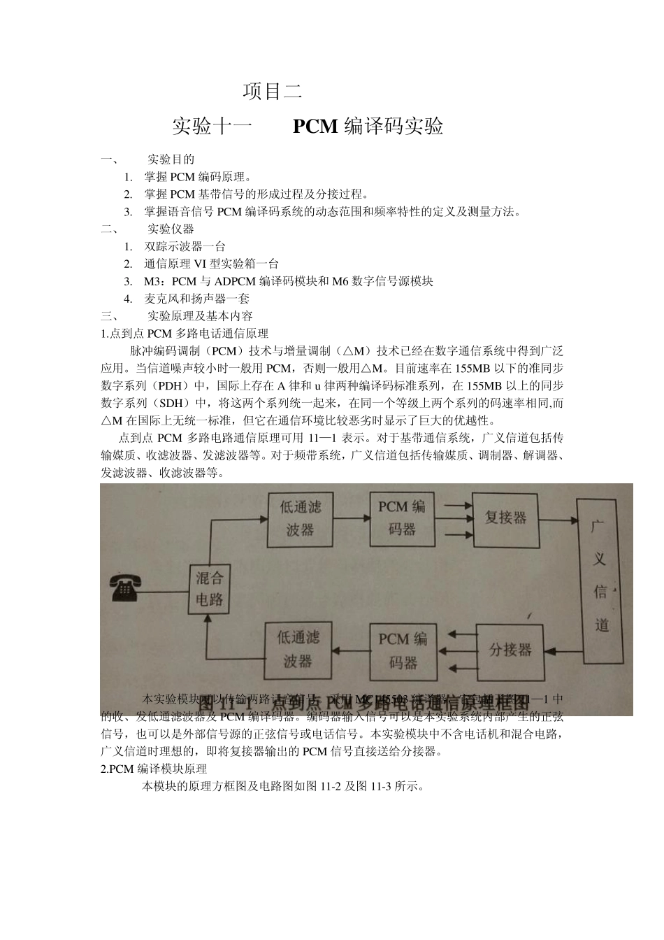 pcm编译码实验报告_第1页