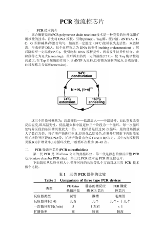 PCR微流控芯片