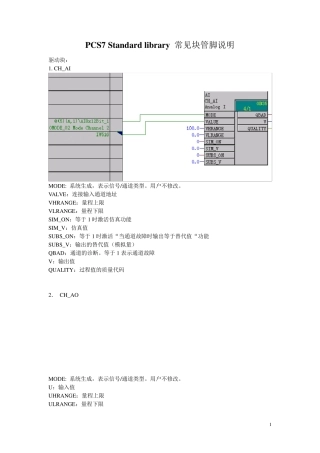 PCS7_Standard_library_功能块引脚说明