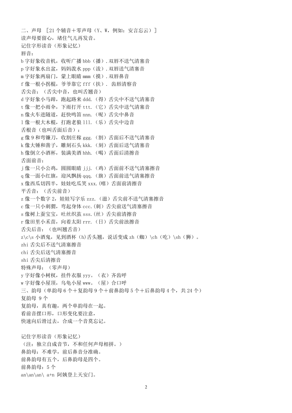 中小学汉语拼音语音知识大全_第2页