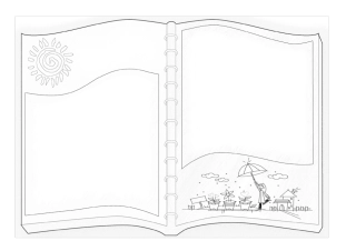 中小学生A4空白涂色节日手抄报模板大全共14张