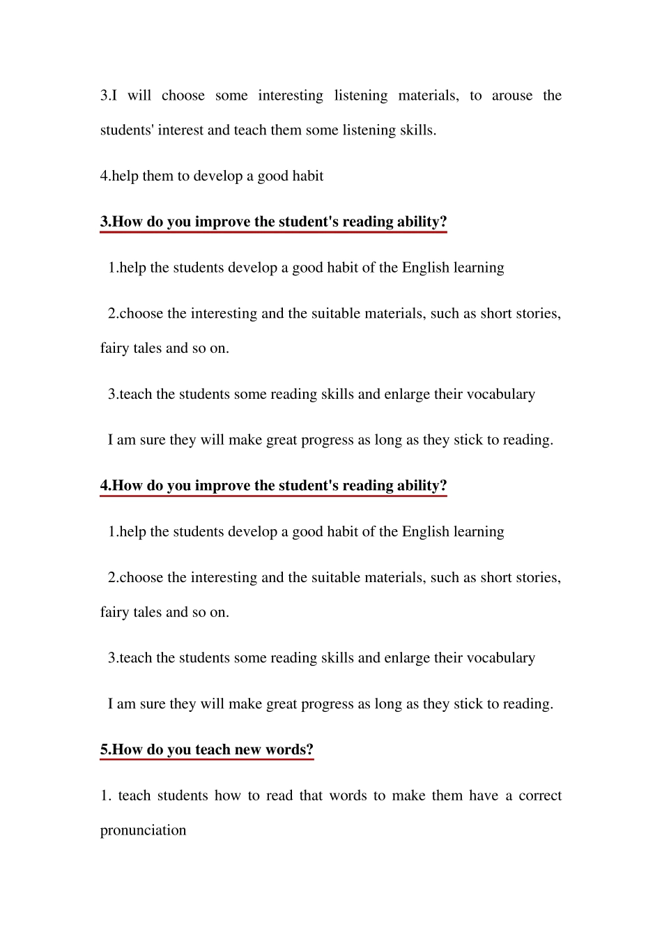 中小学英语教师中高级职称讲课答辩题目_第2页