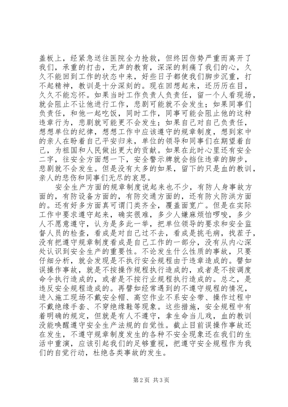 电力企业安全生产演讲稿_第2页