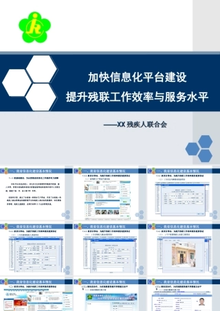 加快信息化平台建设,提升残联工作效率与服务水平