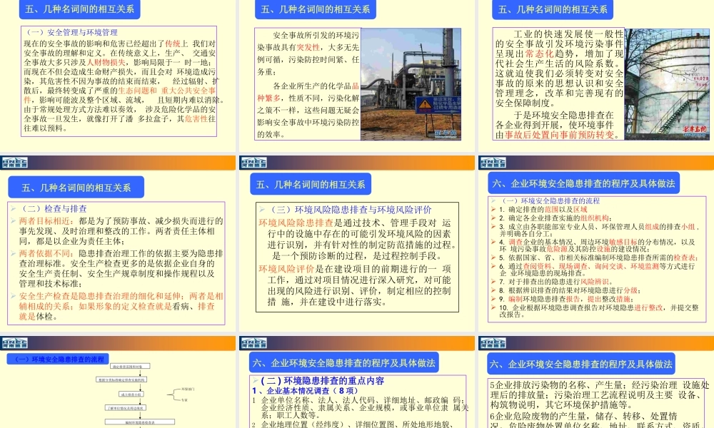 企业环境安全隐患排查方法