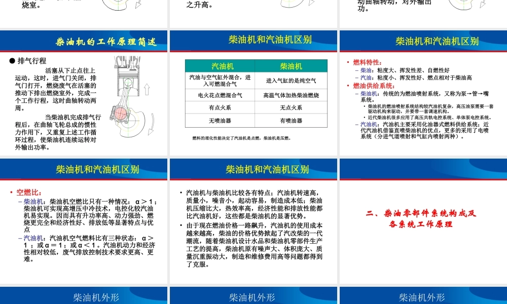 柴油发动机结构原理详细讲解(玉柴)