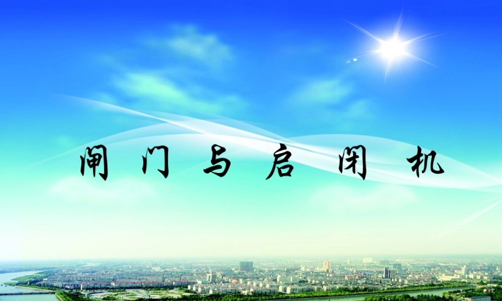闸门与启闭机